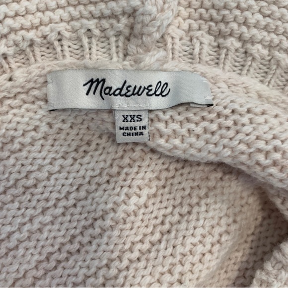 Madewell Ruffleneck  Pullover Sweater in Cotton Merino Yarn Size XXS - Picture 6 of 11